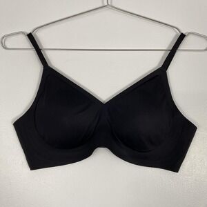 Eby Bra Womens L Black T-Shirt Underwire Lightly Lined Adjustable Straps Comfort